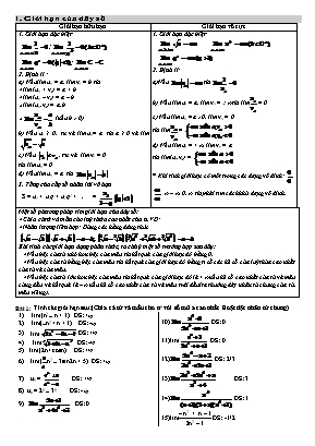 Chuyên đề Toán 11 - Giới hạn